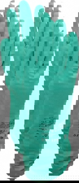 Chemical Resistant Gloves: 17.00 Thick, Nitrile, Supported